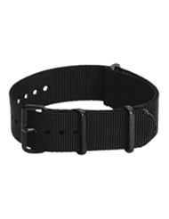 Watch: Clockwork Synergy? - 26mm Premium NATO PVD Black Watch Strap Band - Clockwork Synergy, LLC