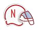 Neon Football Helmet Light Nebraska Huskers
