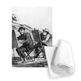 Cartoon lampooning landscape painters, from.. - Tea Towel 100% Cotton - Art247 - Tea Towel - 46x70cm
