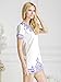 Choies Women's Tile/Floral Print Short Sleeve Keyhole Back Shift Dress