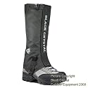 Black Crystal Hiking Gaiters Waterproof Nylon Women's Black Small Size