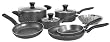 T-fal A821SA94 Initiatives Nonstick Inside and Out Dishwasher Safe 10-Piece Cookware Set, Black