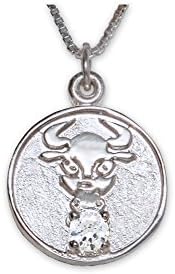 Sterling Silver Pendant Zodiac Taurus Necklace