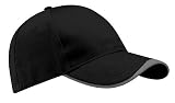 Beechfield Smartfit Sandwich Cap, Black/Oyster