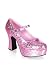 Women's 4 Inch Heel Single Strap Glitter Finish Maryjane Shoe
