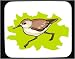 Decorated Mouse Pad with bird, tattler