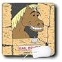 Rich Diesslins Funny Animals Cartoons - Typical Horse Entrepreneur - Mouse Pads
