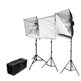 3000 Watt Photography Portable Studio Continuous Lighting Light Kit with Carrying Case, LimoStudio
