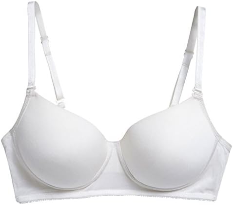 Cnhw Women's Silk Ultra Thin Soft Smooth Comfortable Wirefree Bra White 85/38C