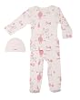 Boon Pacifier Coverall and Hat Set in Pink 0-3 Months