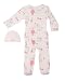  : Boon Pacifier Coverall and Hat Set in Pink 0-3 Months
