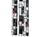 Black Red Gray White Contemporary Urban Beat Fabric Shower Curtain