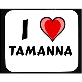 I Love Tamanna Decorated Mouse Pad