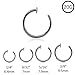 316L Surgical Steel Open Nose Ring Hoop Choose Your Size 20G
