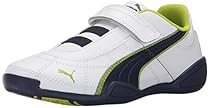 PUMA Tune Cat B 2 V Kids Sneaker (Toddler/Little Kid/Big Kid) , White/Peacoat/Lime, 4 M US Toddler
