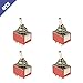 Ximimark 4Pcs MTS-302 3PDT Mini Toggle Switch ON-ON 9 Pins 2 Files 6MM Rocker Switch Red Latching MTS-302