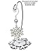 BANBERRY DESIGNS Christmas Ornament Stand - Set of 3 Snowflake Themed Ornament Hangers - White Glittered Snowflake Base