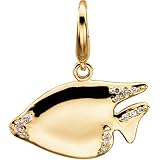 14K Yellow Gold Diamond Sunfish Charm - 0.03 Ct.