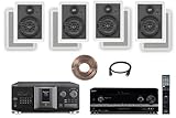 Sony 300-Disc Mega-Storage CD Changer / Player + Sony HD Digital Cinematic Sound 735 Watts 7.1 Channel 3D A/V Receiver with iPhone & iPod Playback + Yamaha Natural Sound Custom Install In-Wall 3-Way 120 watts Speaker (Set of 4) with 1