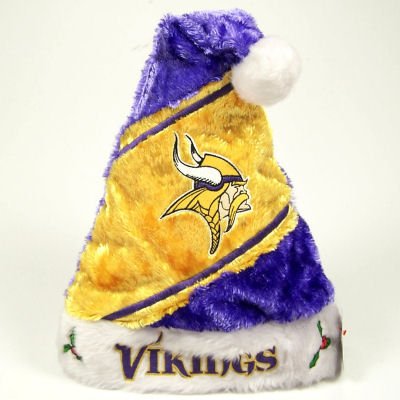 Buy MINNESOTA VIKINGS OFFICIAL LOGO CHRISTMAS SANTA HAT by Forever Collectibles