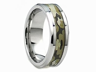 Military camo wedding rings