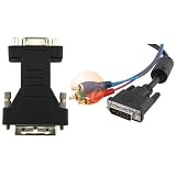 6 FT DVI-I to 3 RCA Component RGB Cable + DVI to VGA Adapter