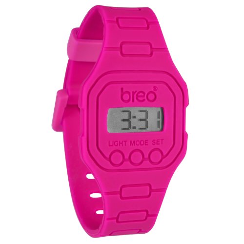 Breo Unisex-Armbanduhr Sprectrum Pink Digital Kautschuk B-TI-TD3