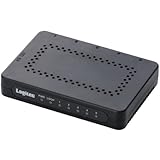 Logitec ギガビットイーサHUB 超小型 電源外付け ACアダプタ付 5ポート ブラック LAN-GSW05/PSB