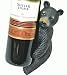 Sitting Carved Front Black Bear Figurine Holding A 750ml Wine Bottle Holder Rack For The Counter Or Table 7