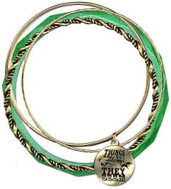 OZ 4pc Charmed Evanora Green Metal and Plastic Bangles Set