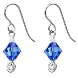 Titanium September Birthstone Earrings Made with SWAROVSKI ELEMENTS