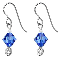 Titanium September Birthstone Earrings Made with SWAROVSKI ELEMENTS