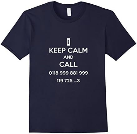 Men's Keep Calm and Call 0118 999 881 999 119 725 ...3 Large Navy