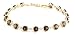 Jewelry : 14k Yellow Gold Smoky Quartz and Diamond Bracelet, 7.25"