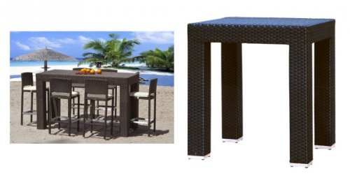 Amalfi 4 Seat Outdoor Bar Table (Espresso) (40