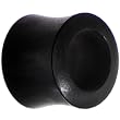 1/2" Organic Black Wood Hollow Saddle Plug