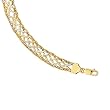 14K Two-Tone Gold Balinese Bead Bracelet - 7.5 inches