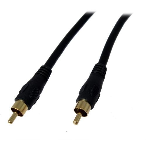 Audio Unlimited AUD-1316-25 Subwoofer Interconnect Cable RCA Male to Male (25 feet, Black)