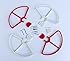 Summitlink&reg; Snap On/off Prop Guards 2x Red 2x White for DJI Phantom All Versions Phantom 3 Professional Advanced Tool Free Quick Release Quick Disconnect Propeller Protector