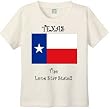 TEXAS - THE LONE STAR STATE - FLAG - BigBoyMusic Youth Designs - White T-shirt