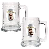 Southern California Trojans 2pc 15oz Glass Tankard Set NCAA College Athletics