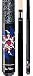 Biker Series Chrome Throwing Star 58" Two-Piece Pool Cue (18oz-21oz) - Billiards Equipment