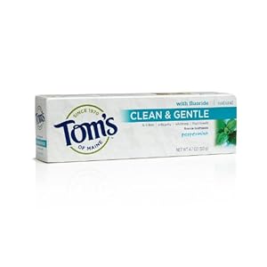 Tom's of Maine Clean and Gentle Care, Peppermint with Fluoride, 4.7 Ounce (Pack of 2)