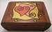 Secret Heart Polish Wooden Jewelry Keepsake Box Two Hearts