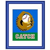Game On Framed Print by Olive Kids (BASEBALL) Dark Blue Frame by Game On
