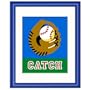 Game On Framed Print by Olive Kids (BASEBALL) Dark Blue Frame