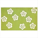Accent Fleurettes Green Novelty Rug Size: 1'9 x 2'9 by 