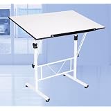 Art/drawing/craft Table, White, Tilt and Height Adjustable
