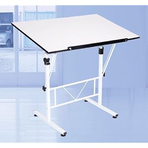 Art-drawing-craft-Table-White-Tilt-and-Height-Adjustable