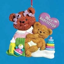 "Best Babysitter" Thank You Gift Teddy Bear Christmas Ornament #W30157